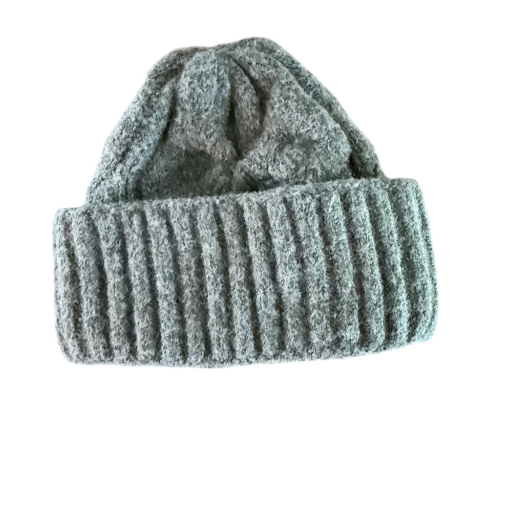 Free People Coastline Beanie grey Cuff Cable Knit Soft